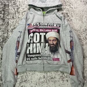 Gray Zip Hoodie (New York Post / “GOT HIM!” graphic)